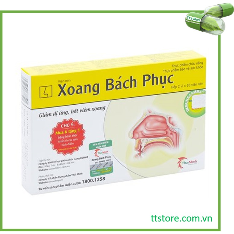 Viên uống Xoang Bách Phục (Hộp 20 viên) [Cota xoang, thông xoang tán]