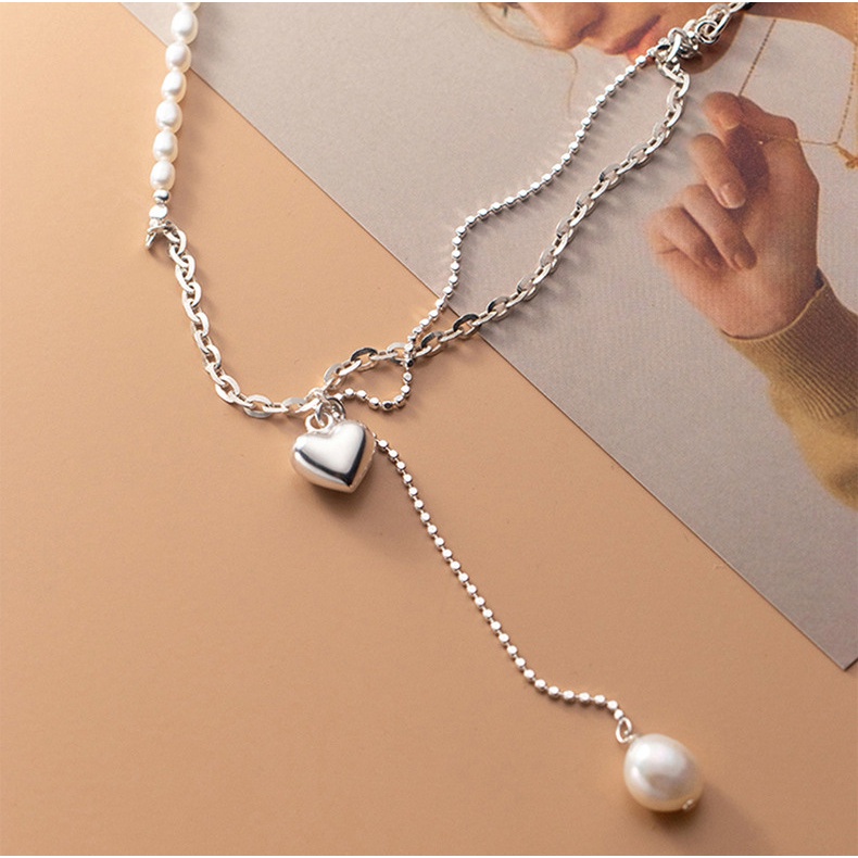 V.I.T House | Dây chuyền S925 tim đá bạc