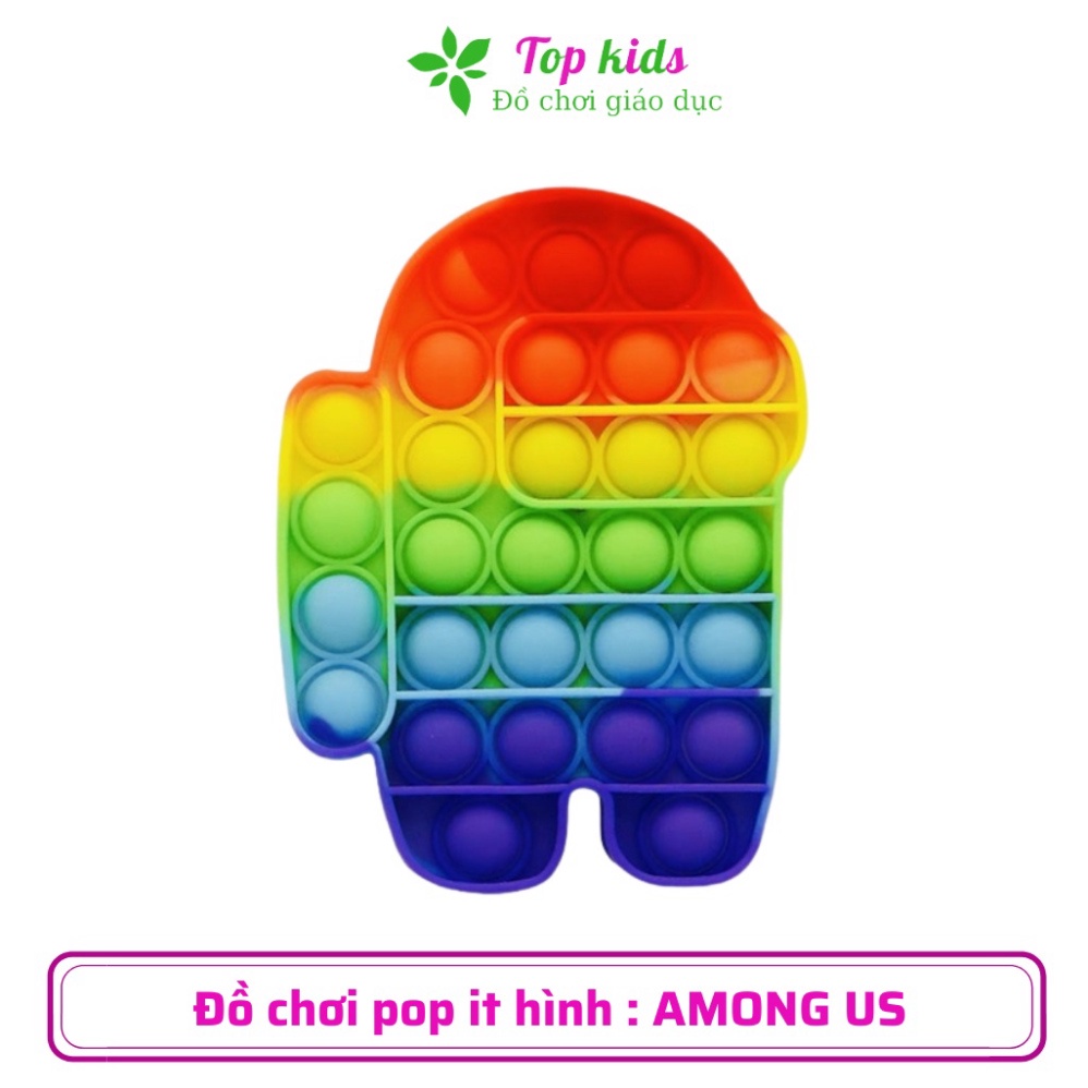 Pop it mini trò chơi xả stress đồ chơi thông minh cho bé 1 2 3 4 5 6 tuổi ấn bong bóng vui nhộn  - TOPKIDS