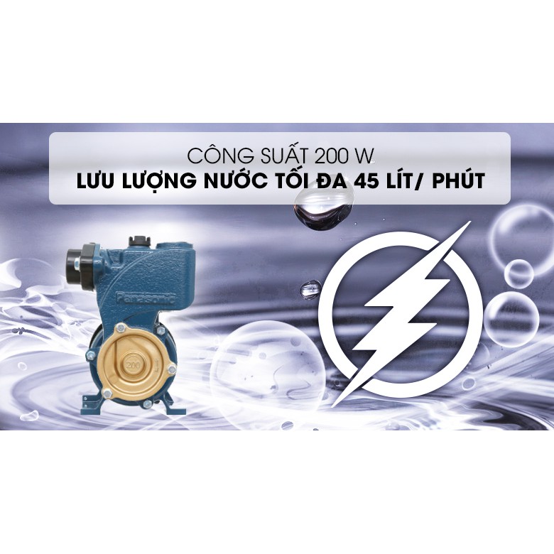 [Hàng chính hãng] Máy Bơm Nước Đẩy Cao 200W PANASONIC GP-200JXK-SV5 - Động cơ lõi đồng 100%