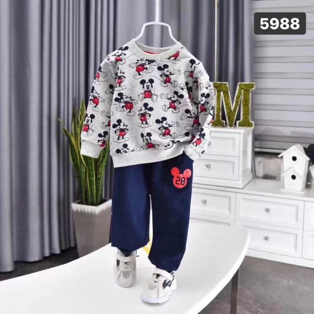 Set bộ mickey xám