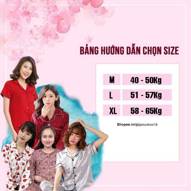 Bộ Ngủ Lụa Cao Cấp Tay Ngắn Quần Dài  [ Chất: Mềm, Mịn, Mát ] Hàng Có Size, Quần Có Túi | BigBuy360 - bigbuy360.vn