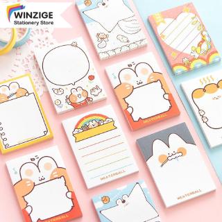 Winzige Set 30 Tờ Giấy Ghi Chú Hình Mèo Xinh Xắn