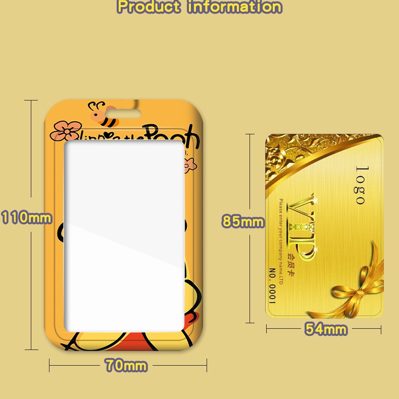 Dây đeo thẻ tên / Thẻ Học Sinh / Làm Việc Hoạt Hình D Y Eo Th T N / Hoạt Hình Gấu Pooh