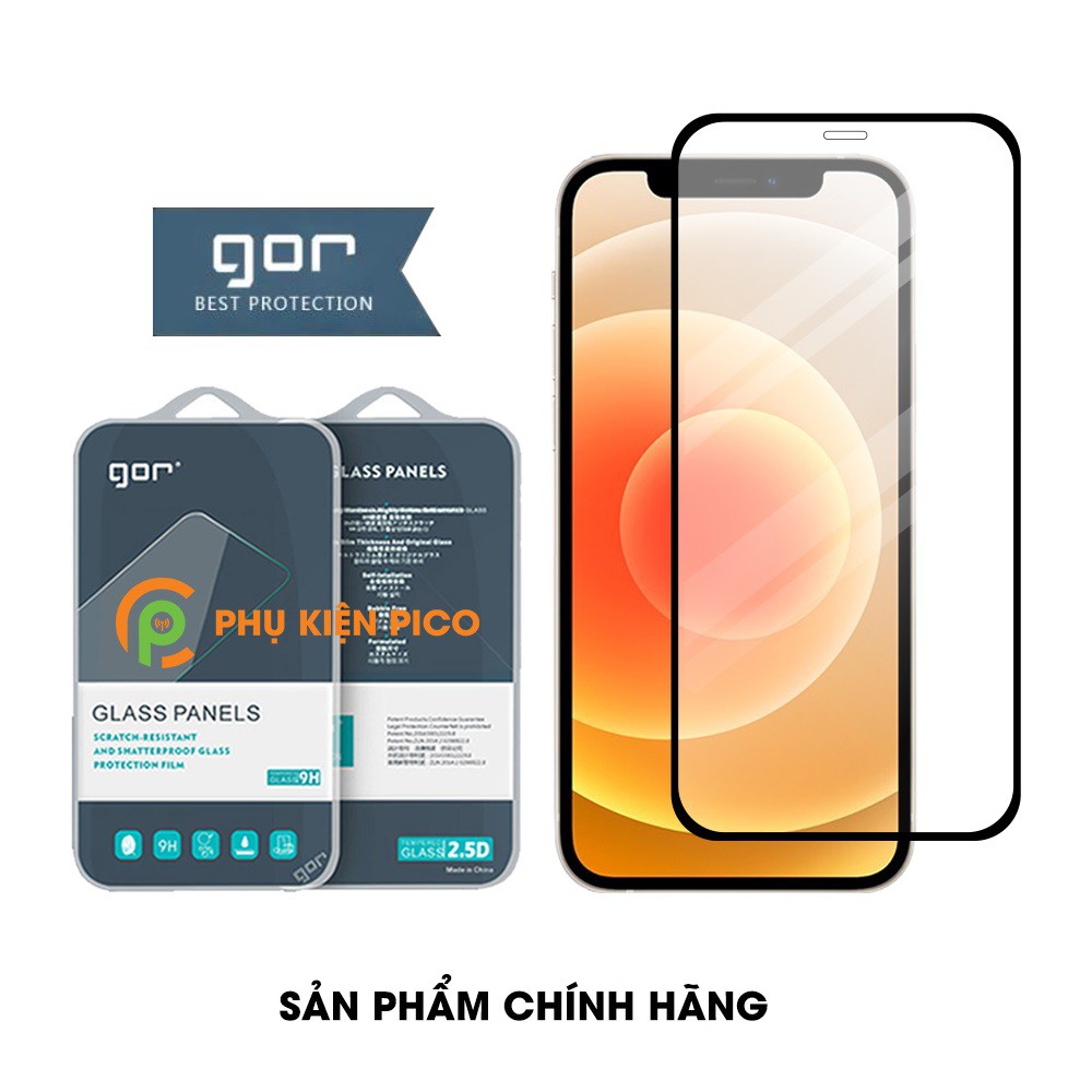 Kính cường lực Iphone 12 Mini chính hãng Gor fulll màn hình chống bám vân tay cho Iphone 12 Mini