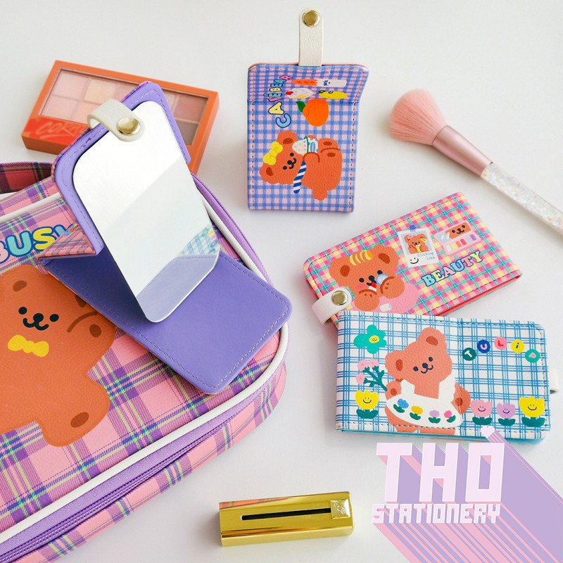 Gương Mini Cầm Tay Phong Cách Hàn QuốcMilkjoy - Bentoy Bear Siu Cấp Dễ Thương