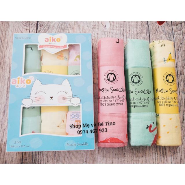 Khăn tắm sợi tre Silky Bamboo Aiko 120 x 120cm