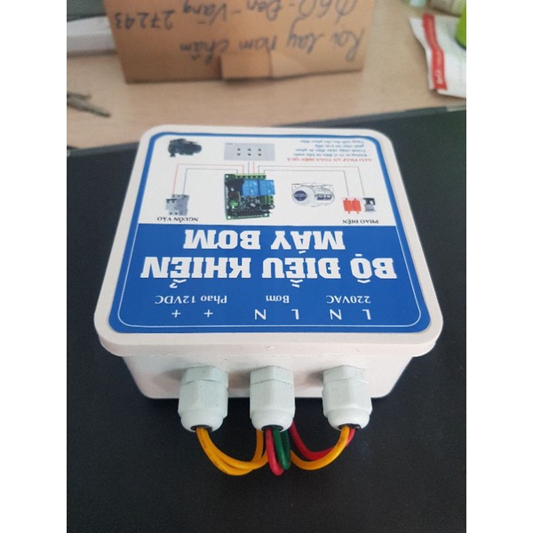 Bộ cấp điện 12v lên phao điều khiển máy bơm nước sinh hoạt. An toàn hơn khi sử dụng điện 220v thông thường