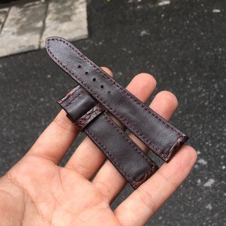 Dây đồng hồ hột lưng da cá sấu cao cấp (Trong lót da bò)