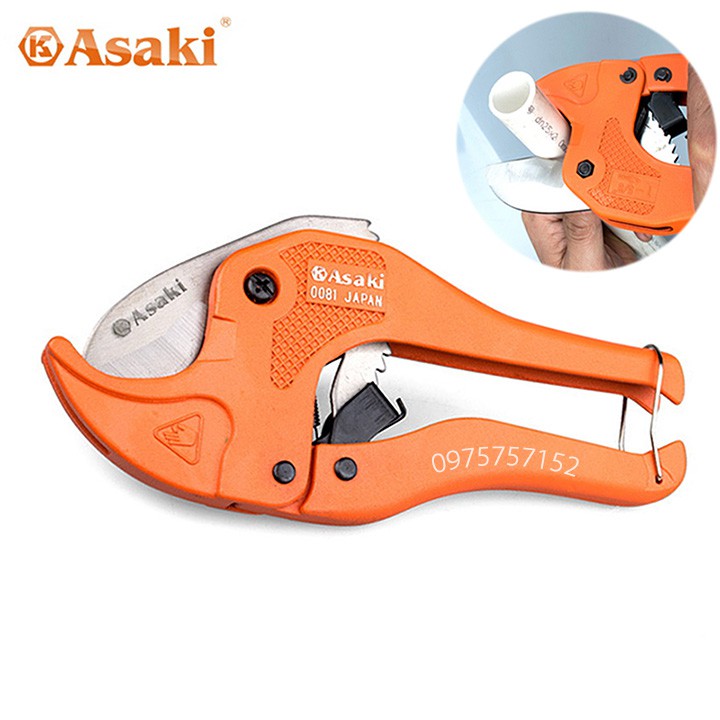 Kéo cắt ống nhựa PVC, PPR, PE Asaki AK-0081 42mm