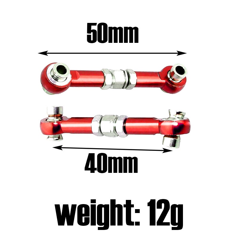 Thanh kéo servo bằng hợp kim nhôm 48mm 102017 122017 cho xe hơi điều khiển từ xa HSP 94122 94103 94123