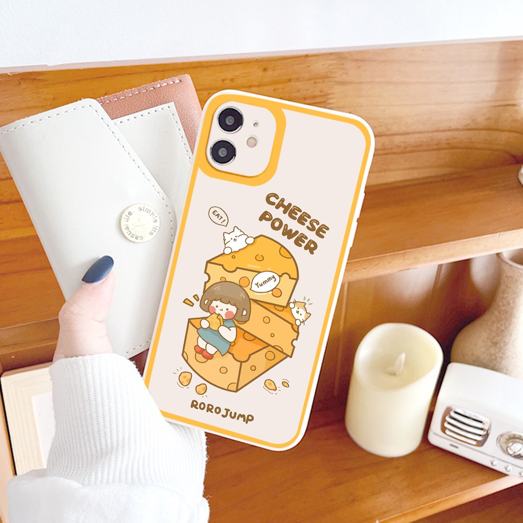 Ốp iphone - Ốp lưng iphone cạnh vuông viền camera Roro jump dành cho ip 6 đến 14promax - ng011