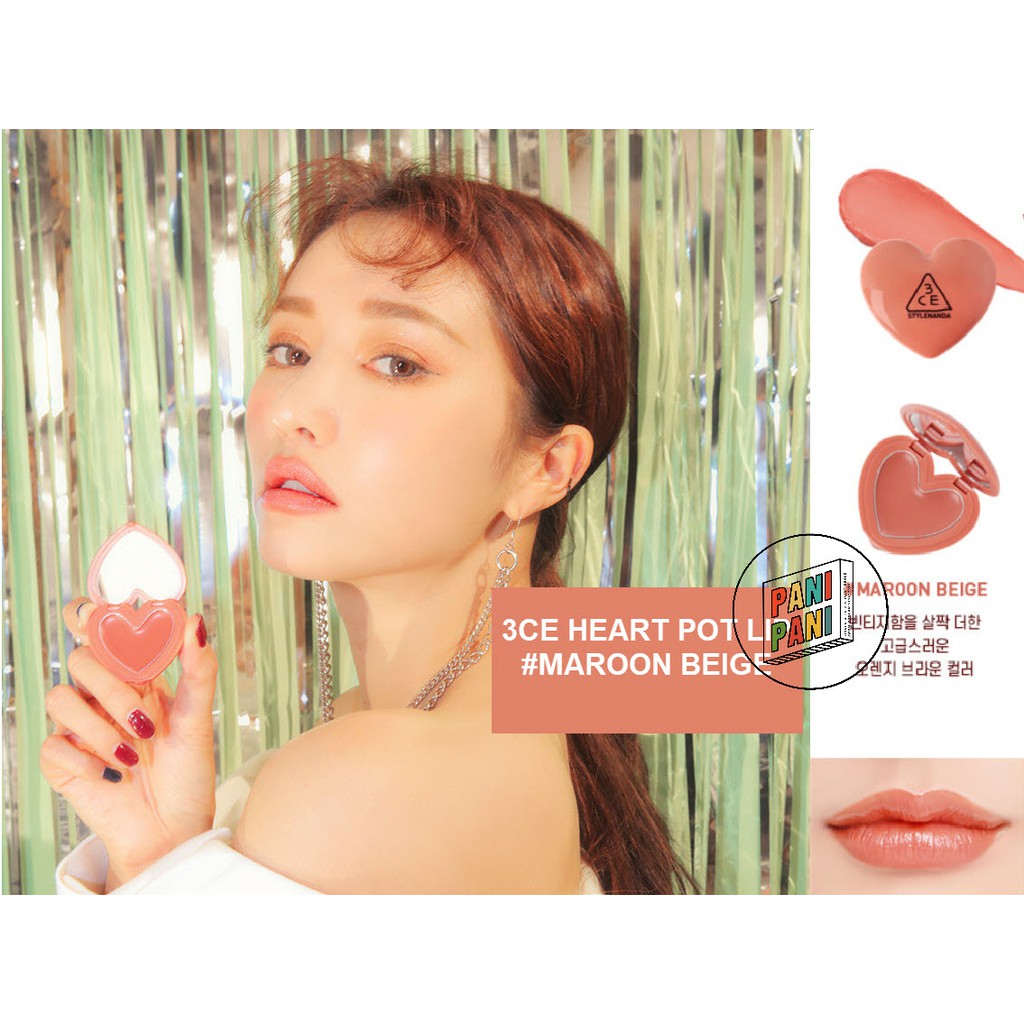 [100% AUTH] Son Dưỡng Môi Trái Tim 3CE Heart Pot Lip 1,4g