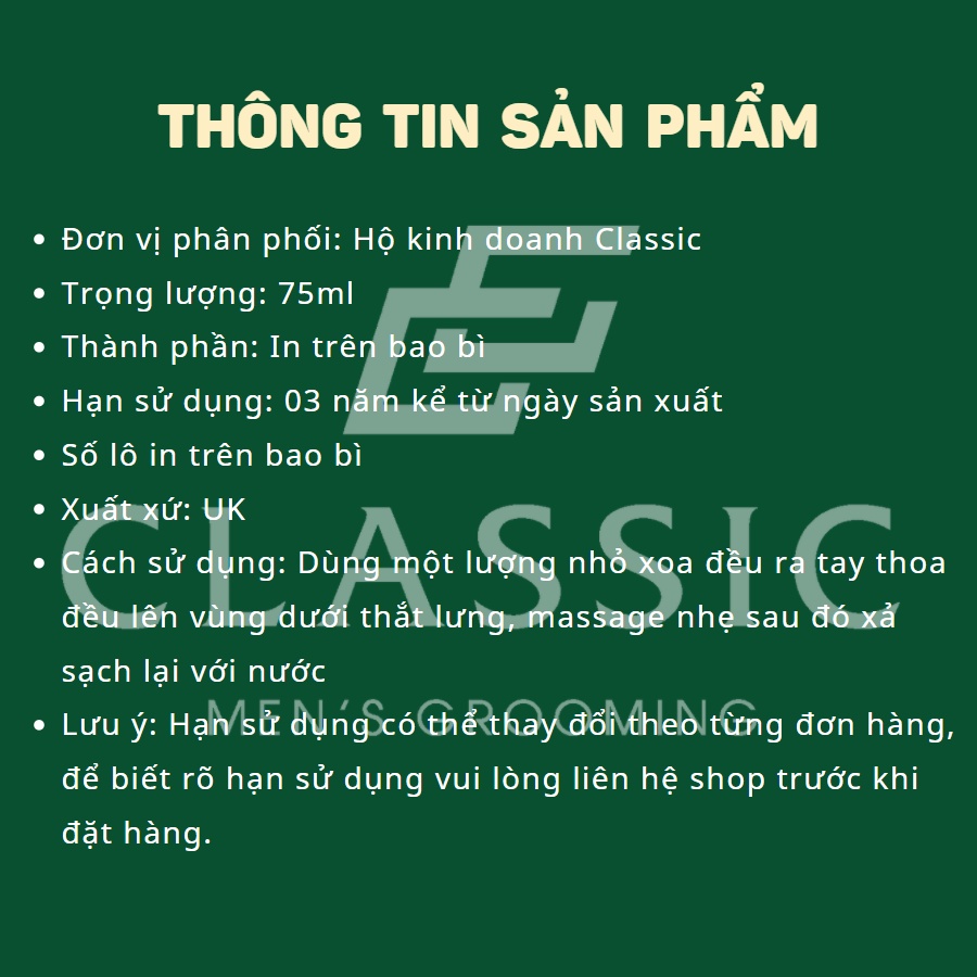 Dưỡng Phụ Khoa Nam Below The Belt Grooming Fresh &amp; Dry Balls