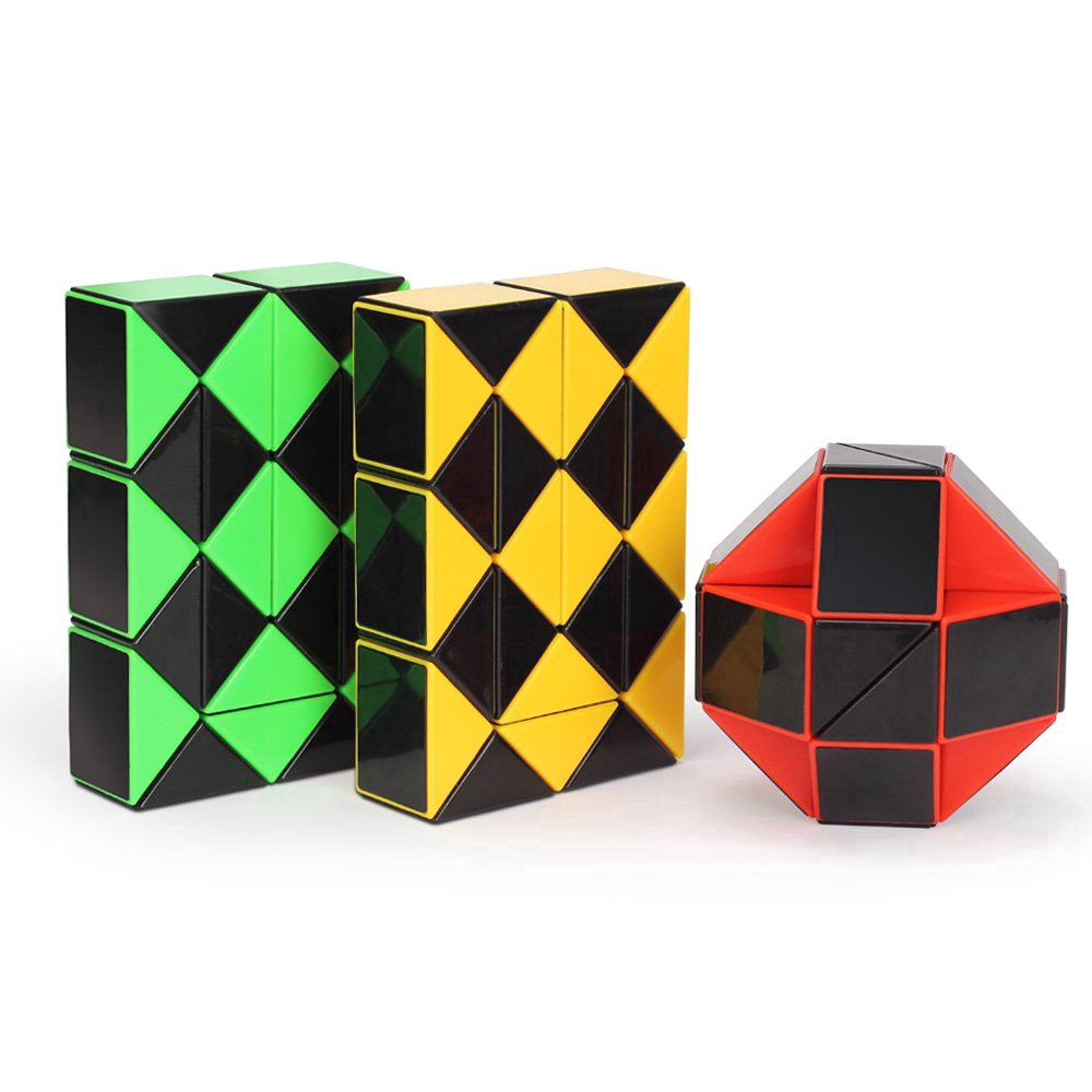 Bộ 3 khối rubik đồ chơi kiểu con rắn tạo hình độc đáo vui nhộn tiện lợi