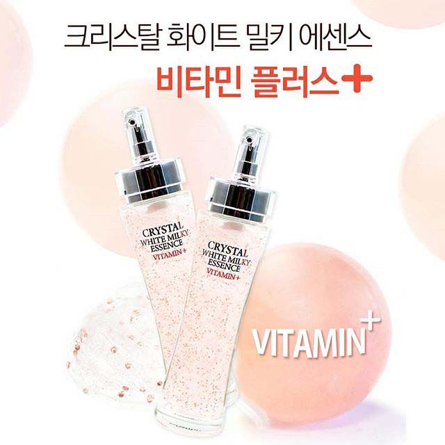 Tinh chất dưỡng trắng tái tạo da từ Vitamin 3W Clinic Crystal White Milky Essence Vitamin+ 150ml