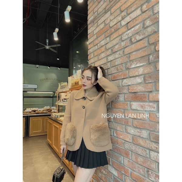 Áo Khoác Dạ Len Ép Túi Lông 2 Bên Dày Dặn Siêu Xinh Có Ảnh Thật Kèm Video | BigBuy360 - bigbuy360.vn