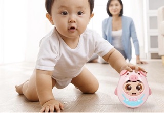 ĐỒ CHƠI CHO TRẺ NHỎ LẬT ĐẬT NHẮM MỞ MẮT HÌNH CHÚ HEO CON DỄ THƯƠNG CHO BÉ [Do choi] Phụ Kiện Thời Trang CC
