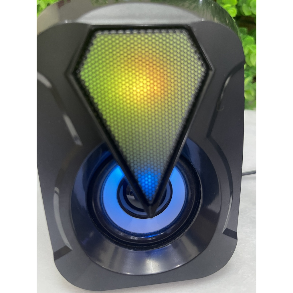 Bộ Loa Máy Tính Để Bàn E-1046 Mini 2.0 Led Đổi Màu Siêu Đáng Yêu, Máy Tính Pc, Laptop, Điện Thoại Âm Thanh Sống Động.