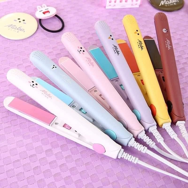 Máy duỗi tóc, uốn tóc, ép tóc mini dễ thương,