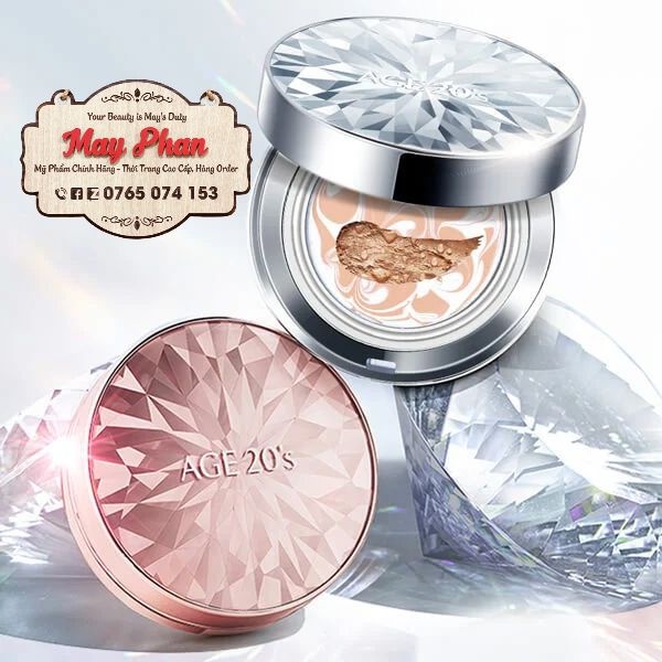 Phấn Nền Lạnh Kim Cương AGE 20's Essence Cover Pact SPF 50+/PA +++ 12.5g