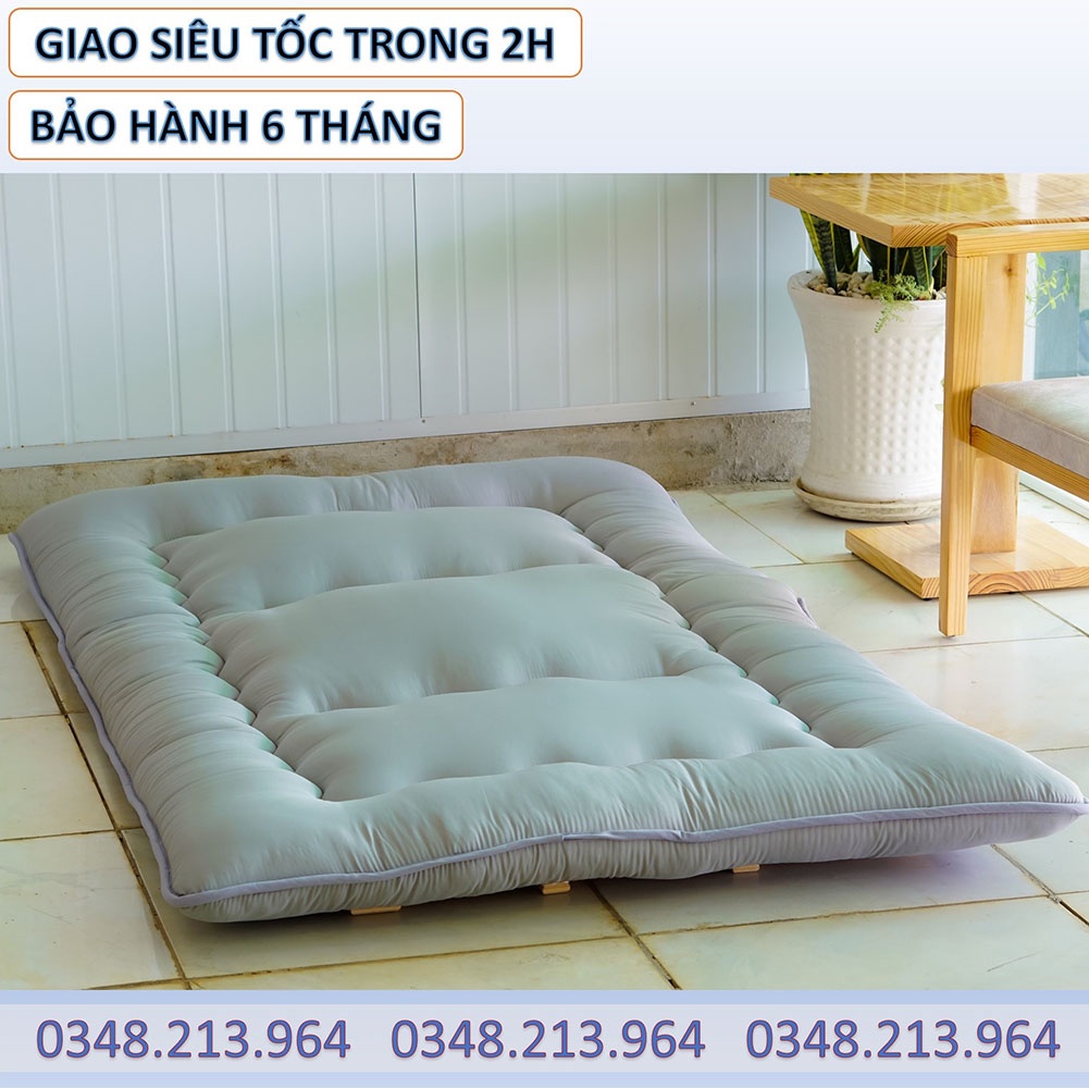 Topper nệm trải sàn xuất Nhật Takara Home siêu êm, kích thước 1mx2m, 1m2x2m, 1m4x2m,1m6x2m, 1m8x2m