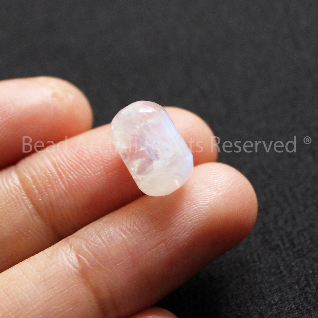 Lu Thống Đá Mo.onstone  Ánh Cầu Vồng Loại AAA, Kim, Thuỷ, Đá Trang Sức, Phong Thuỷ S50