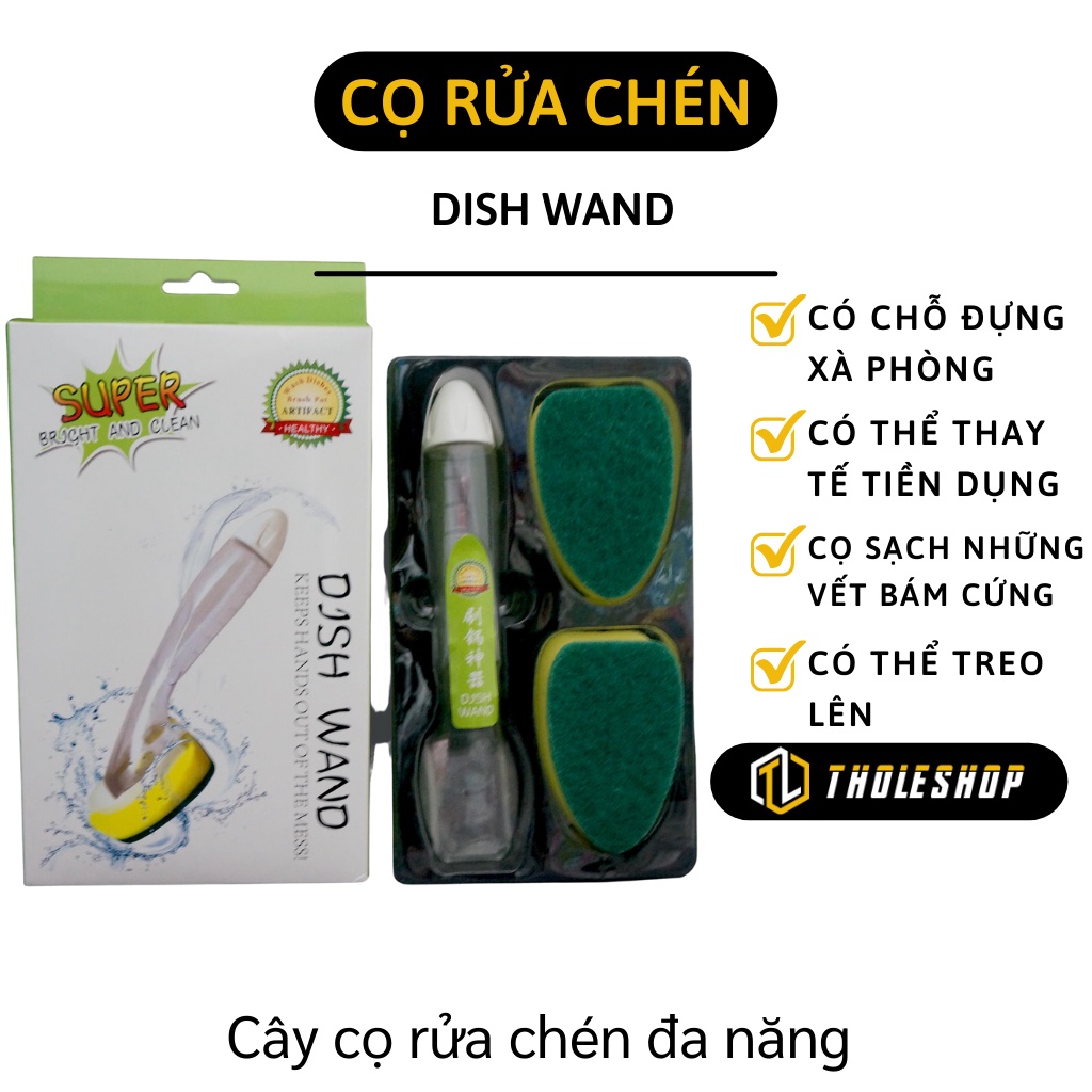 Cọ Rửa Chén - Cây Cọ Vệ Sinh Nhà Bếp Cán Dài Đa Năng Có Chỗ Đựng Xà Phòng 7251