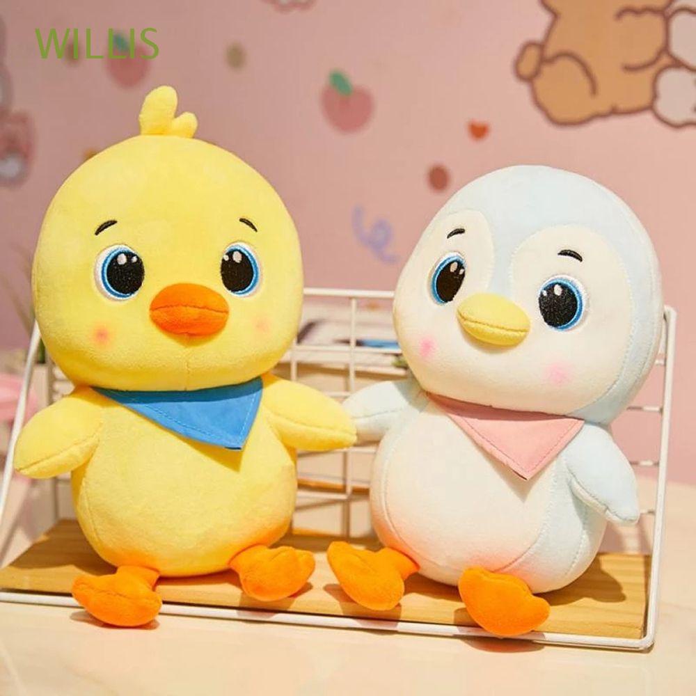 Thú Nhồi Bông Hình Khủng Long / Chim Cánh Cụt / Gà Con Màu Vàng Dễ Thương Mềm Mại Làm Quà Tặng Valentine Cho Bé