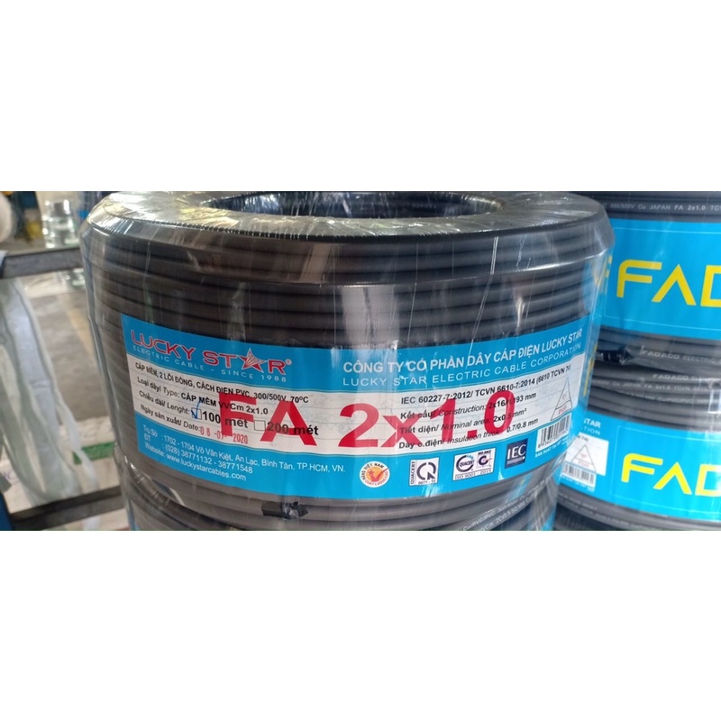 Dây tròn xám FADACO FA 2 , 3 lõi
