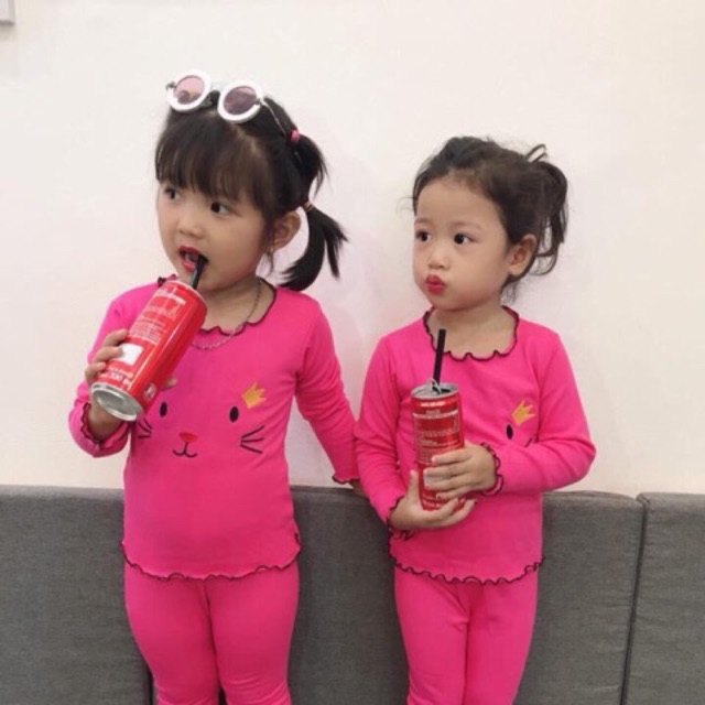 Bộ mèo dài tay kitty cho bé xả lỗ