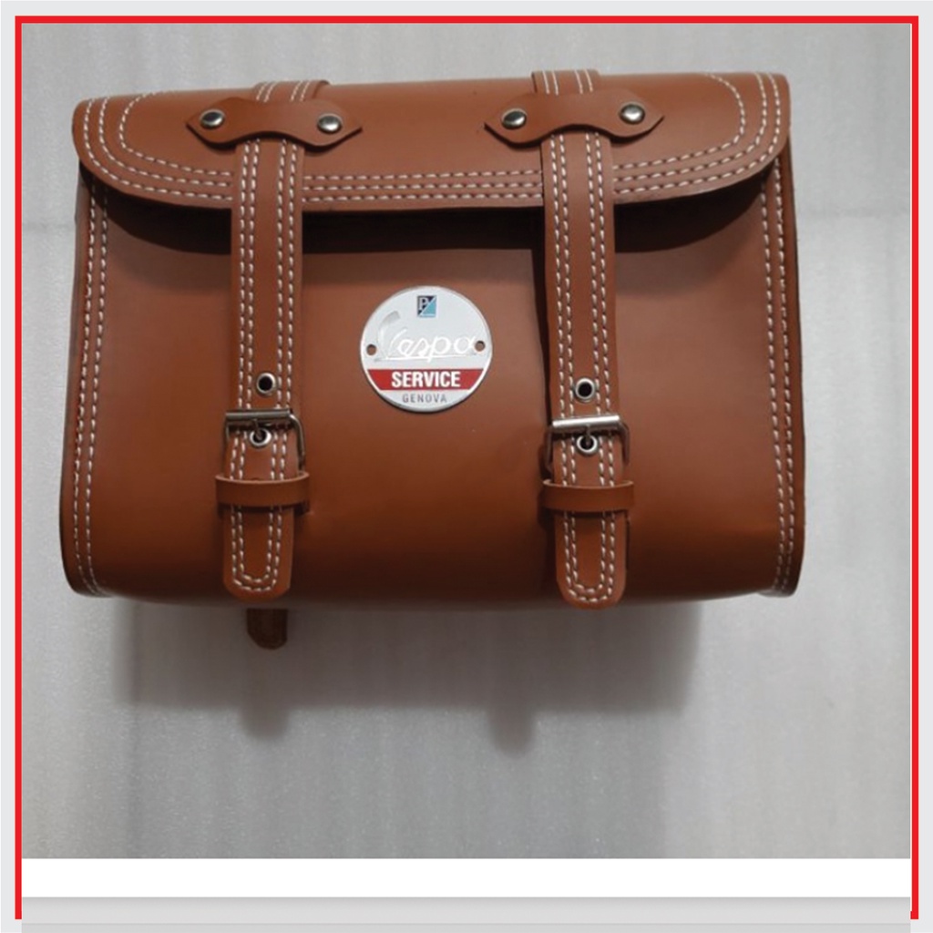 TÚI DA GẮN BAGA CHO XE VESPA CHẤT LIỆU DA CAO CẤP CHỐNG THẤM NƯỚC
