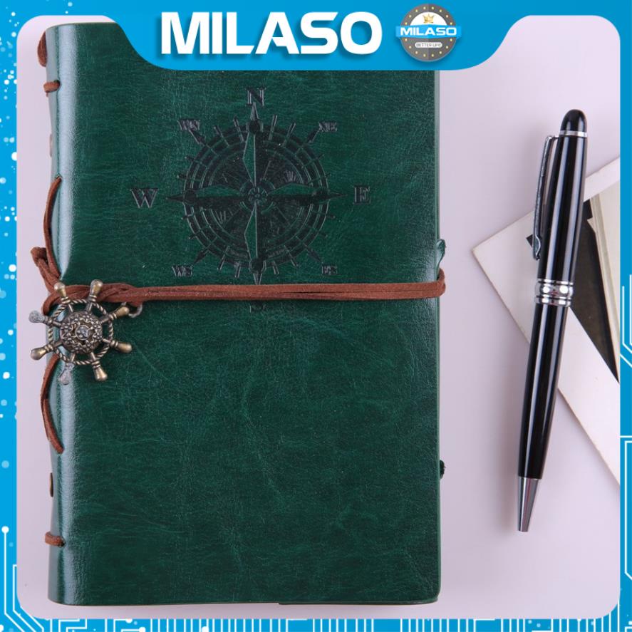 Sổ Tay Ghi Chép MILASO Bìa Da Mềm Phong Cách Vintage Giấy Kraft SN-001044