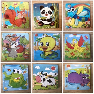 [Chọn mẫu] 1 Tấm tranh puzzle 9 mảnh cho bé từ 3 tuổi