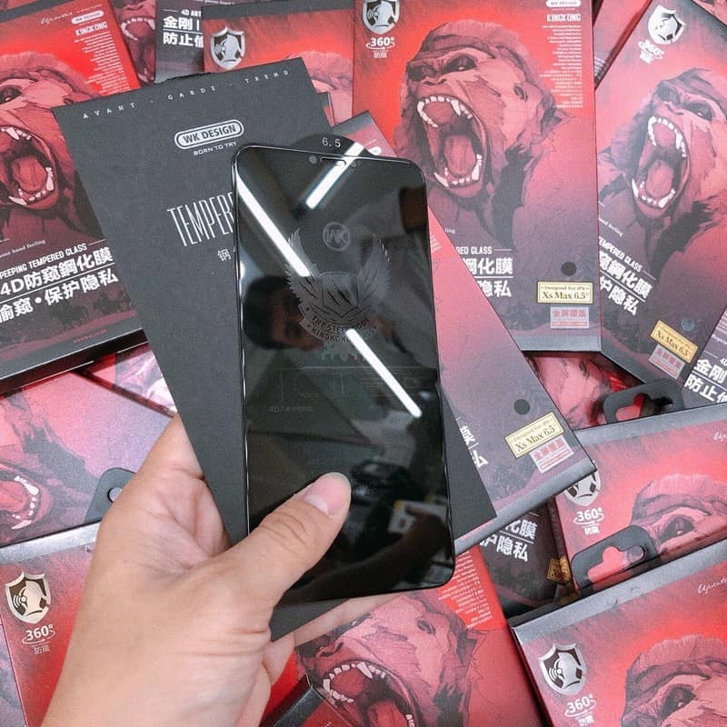 Đã có ip 12 pro max Kính cường lực iphone King Kong 4D đỏ chống nhìn trộm 6/6s/6 plus/7/7 plus/X,XS/XSMAX/11/11/11 pro