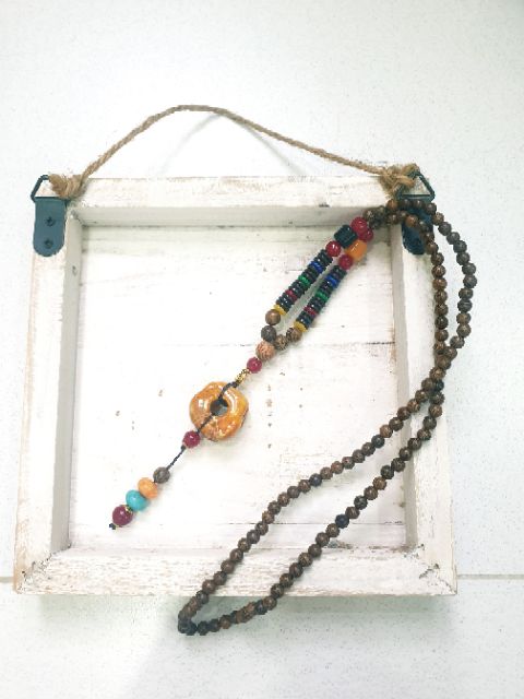 Vòng đeo cổ vòng đầu phối charm phong cách Tây Tạng Boho