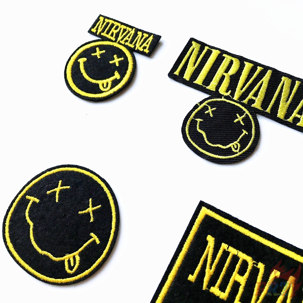 Miếng thêu/ủi trang trí quần áo hình tên ngôi sao Nirvana