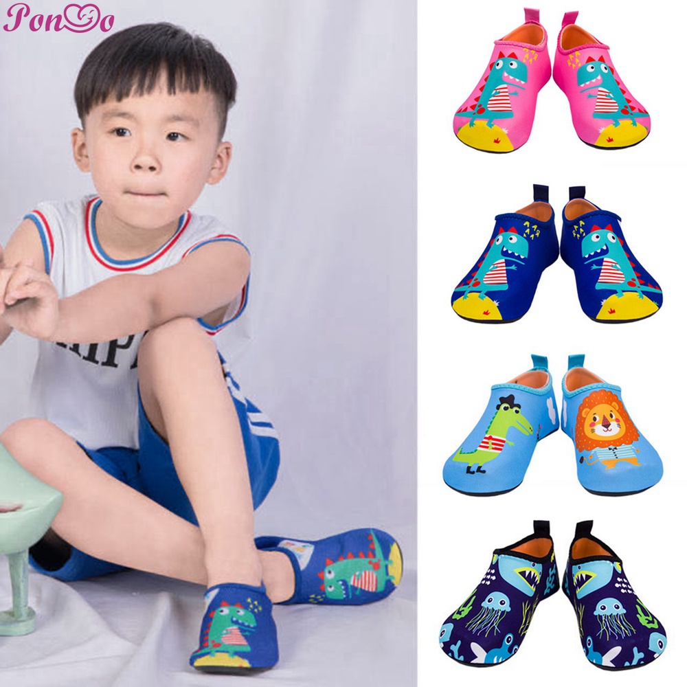 Giày Lặn Biển Chống Nước Hình Khủng Long Cho Bé