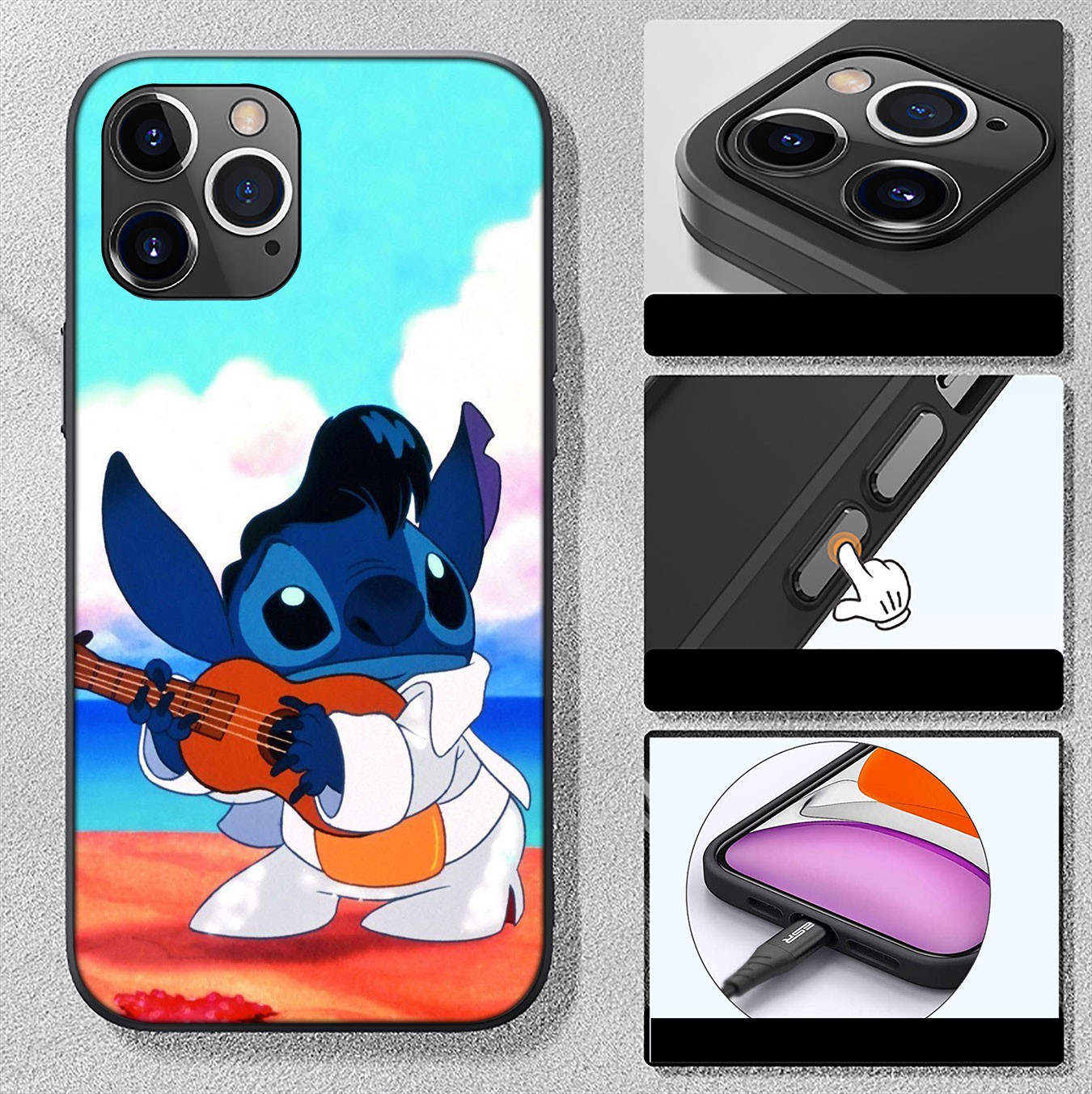 VIVO V20 SE Pro V19 V15 V11 Y55 Y81 Y70 2020 Y55s Y81s Y53 VIVOV20 Casing Soft Silicone H66 Lovely Stitch cute Phone Case