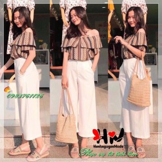 Quần đũi nữ ống rộng, dáng lửng, cạp chun sau, form rộng, nhiều màu sắc 💖  ྇