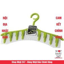 Móc phơi 8 kẹp màu xanh NỘI ĐỊA NHẬT BẢN