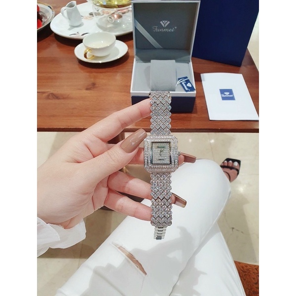 Đồng hồ nữ FUNMEI 28.28mm chính hãng máy Nhật Miyota đính đá swarovski chắc chắn full box thẻ bảo hành 12 tháng