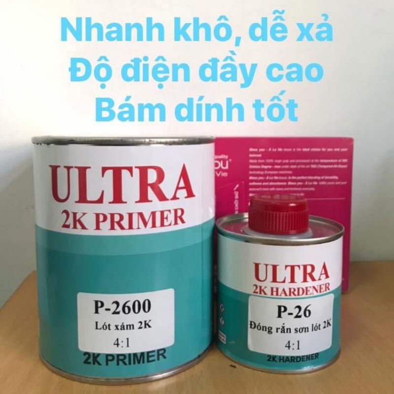 Sơn lót xám 2 thành phần nhanh khô Ultra (Sơn ô tô và xe máy)