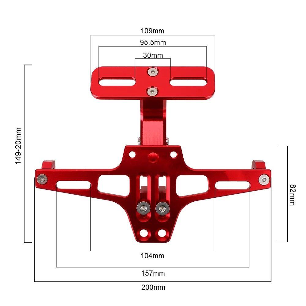 Giá Đỡ Biển Số Xe Bằng Nhôm CNC Kèm Đèn LED Cho Xe Máy