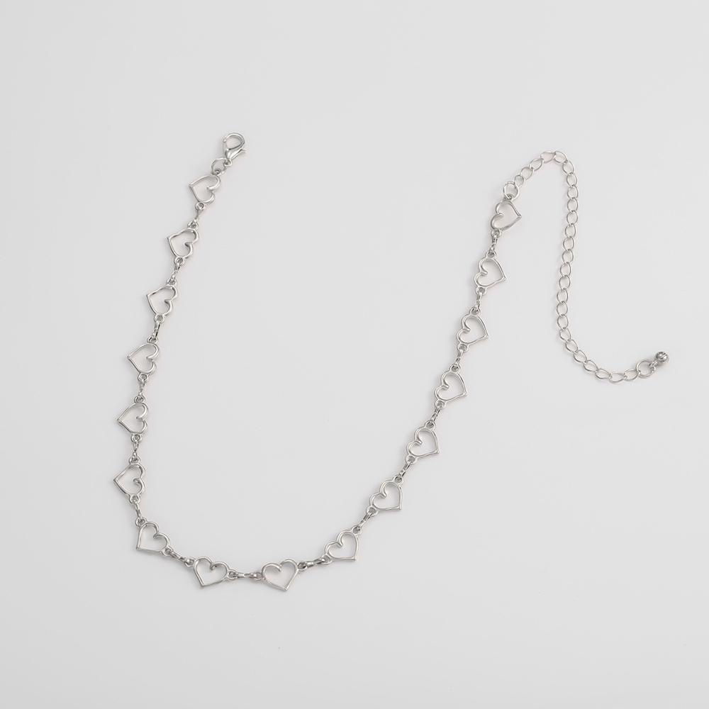 Vòng cổ Mạ Bạc Hoạ Tiết Hình Học Phong Cách Gothic Hàn Quốc