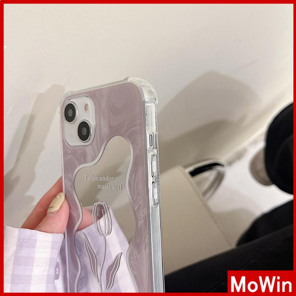 Ốp điện thoại mặt gương acrylic chống sốc họa tiết vân đá thích hợp cho iPhone 11 13 Pro Max 12 Pro Max 7+ x xr xs max