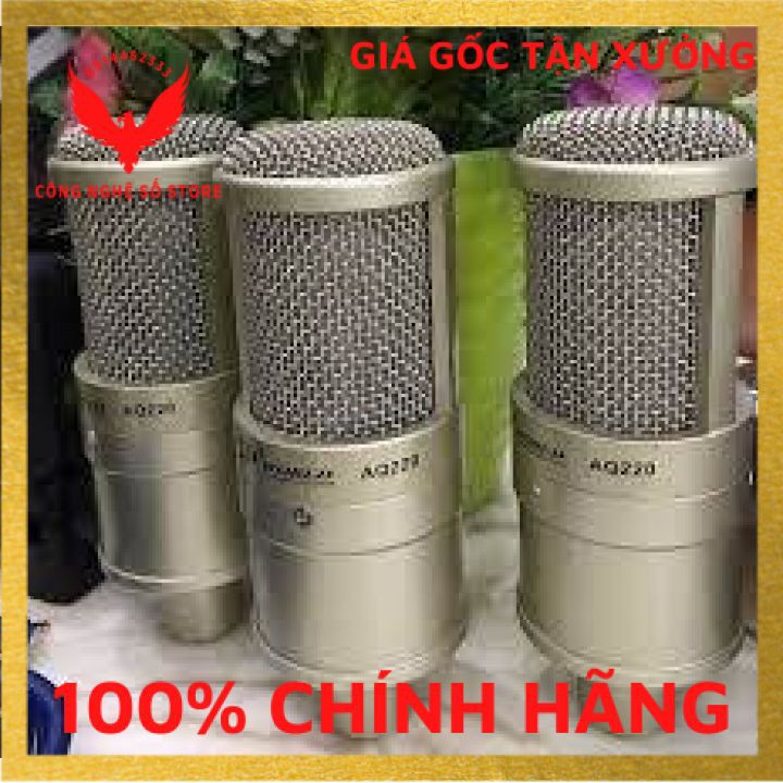 (Hàng có sẵn)  Micro Thu Âm AQTA AQ 220 - Micro Hát Karaoke - Livestream Cao Cấp Chính Hãng Bảo Hành 6 Tháng