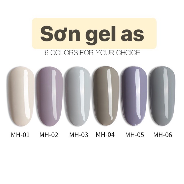 Sơn gel As mầu ghi mã MH