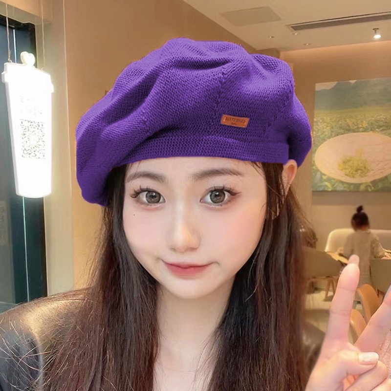 Mũ Beret Da Phong Cách Hàn Quốc Ngọt Ngào Cho Nữ