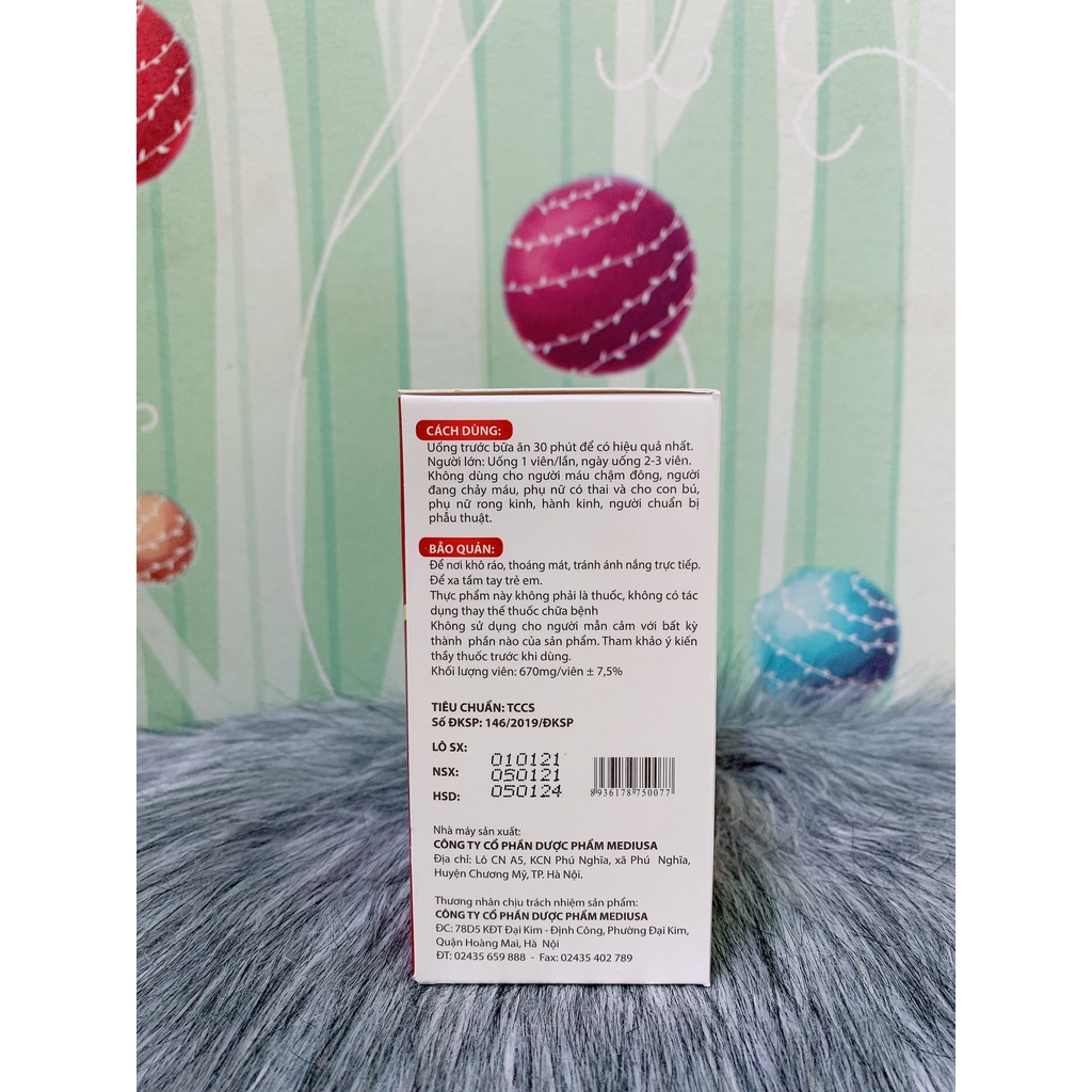 Ginkgo Biloba 240mg Bổ não, tăng cường tuần hoàn máu hiệu quả hộp 100 viên